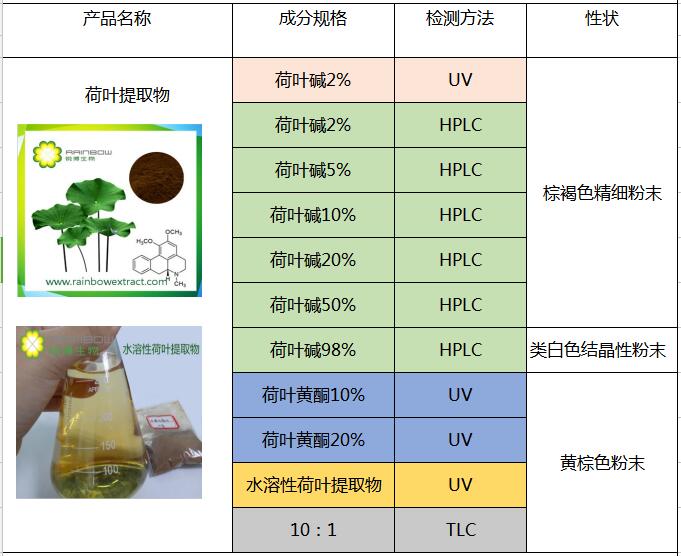 荷叶提取物 规格